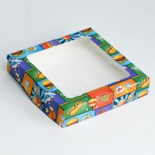 Коробка для кондитерских изделий "Pop-art" 20х20х4 см